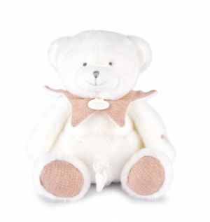 Doudou Dárková sada Plyšový medvídek s dečkou 30 cm růžový