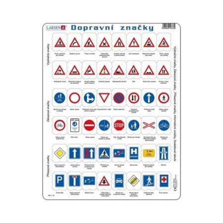Larsen Vzdělávací puzzle Dopravní značky 48 dílků