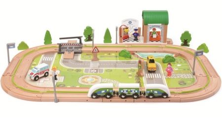 2Kids Toys Vláčkodráha Vesnice 110 dílů