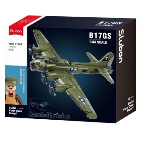 Sluban Model Bricks M38-B1367 Americký bombardér B-17G v měřítku 1:44
