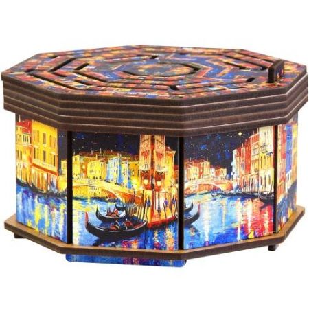 EscapeWelt Dřevěný hlavolam Art Secret Maze Box
