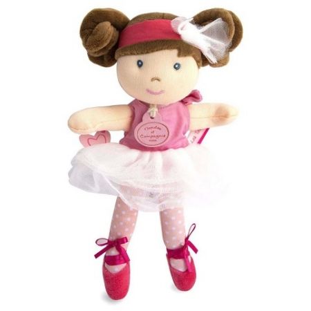 Doudou Jolijou Panenka mini baletka "Les Tutus" 23 cm světle růžové šaty