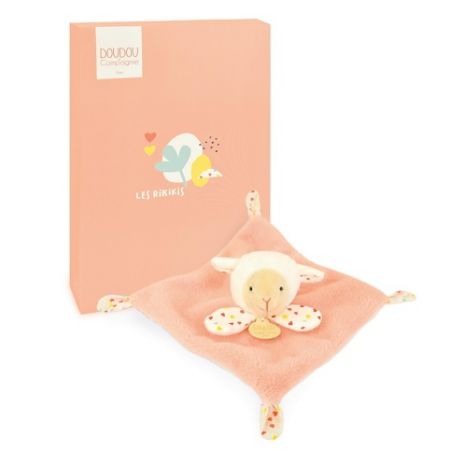 Doudou Plyšový muchláček oranžový Ovečka 19 cm