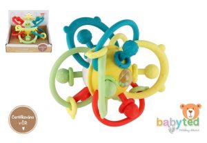 Koulíček babyted chrastítko silikon/plast 13x9cm v krabičce 6m+