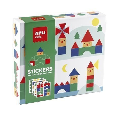 Samolepková hra "Vesnice", geometrické tvary, APLI Kids 19432