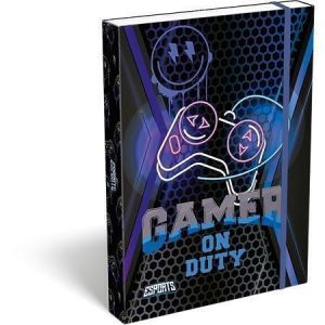Desky s gumičkou "Esports Gamer on duty", 44 mm, karton, A4, LIZZYSULI 7470216008