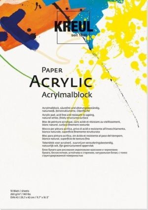 Skicák na akryl, A3, 260g, 10 listů, KREUL