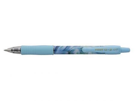 Gelové pero "G-2 Flow", modrá, 0,32 mm, stiskací mechanismus, modré tělo, PILOT BL-G27-FLL