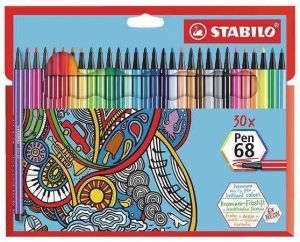 Fixy "Pen 68", 30 barev, 1 mm, STABILO 6830-7