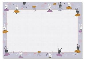 Podložka na stůl "Bunny Ballerina", A3, pro děti, SIGEL HO920