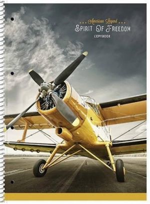Spirálový sešit "Spirit of Freedom", mix motivů, A4+, linkovaný, 80 listů, SHKOLYARYK A4-0