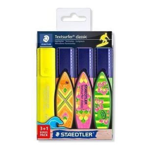 Zvýrazňovač "Textsurfer classic 364", 3+1, 1-5 mm, STAEDTLER 364 SWP4P