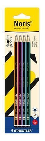 Grafitová tužka "Noris 120 colour edition", 4 ks, HB, šestihranná, sada, STAEDTLER 120-S B