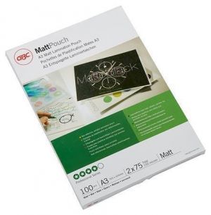 Laminovací fólie, 75 mikronů, A3, matná, 100 ks, GBC 41660E
