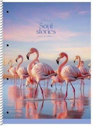 Spirálový sešit "Soul Stories", mix motivů, A4+, linkovaný, 80 listů, SHKOLYARYK A4-080-67