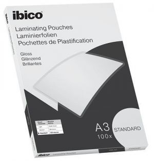 Laminovací fólie "Standard", 125 mikronů, A3, lesklá, 100 ks, IBICO 627313