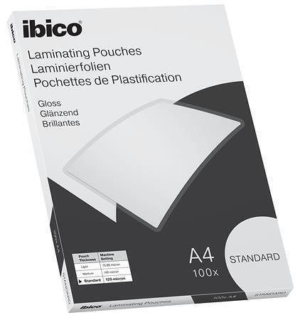 Laminovací fólie "Standard", 125 mikronů, A4, lesklá, 100 ks, IBICO 627310