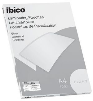 Laminovací fólie "Light", 80 mikronů, A4, lesklá, 100 ks, IBICO 627308