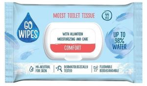 Vlhčený toaletní papír "Comfort", 44 ks, GO WIPES WWTP4420GOWIPESCOMFORT