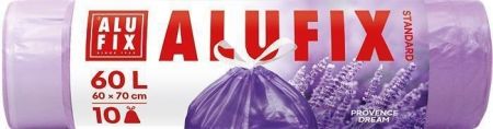 Pytle na odpadky s vůní levandule, zatahovací, 60 l, 10 ks, HDPE, ALUFIX MSZH6010VIOLA