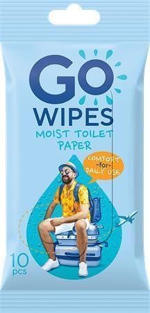 Vlhčený toaletní papír "Comfort", 10 ks, GO WIPES TT1045GOWC