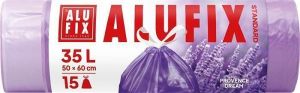 Pytle na odpadky s vůní levandule, zatahovací, 35 l, 15 ks, HDPE, ALUFIX MSZH3515VIOLA