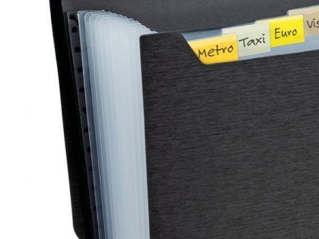 Rozkládací složka "Eco GRS Recycled", matná černá, A4, PP, 13 dílů, RAPESCO 1843