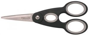 Nůžky kuchyňské "Functional ReNew", černá, s otvírákem, 22 cm, FISKARS 1003034
