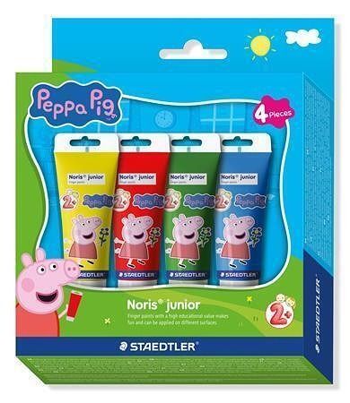 Prstové barvy "Noris Junior 8814", 4 barvy, edice Peppa Pig, STAEDTLER 8814 L1