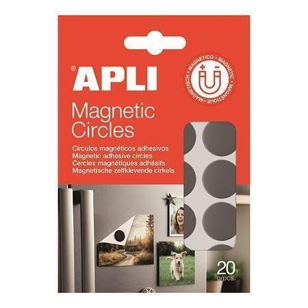 Samolepicí kolečka, magnetické, oboustranné, 20 ks/balení, APLI 20637