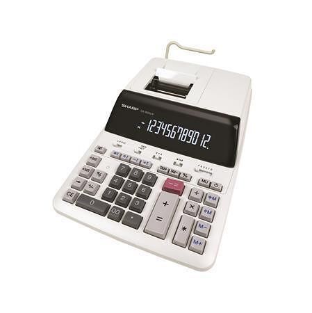 Kalkulačka "CS-2635LW", s tiskem, 12 číslic, 2 barvy tisku, SHARP CS2635LW