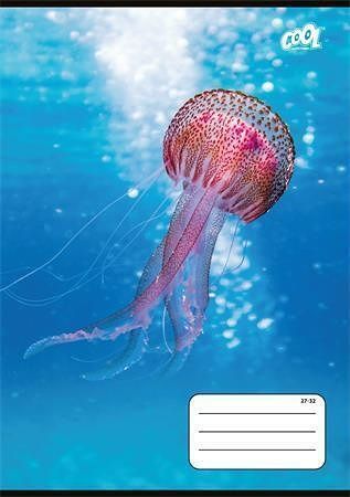 Sešit "Ocean World", 27-32, mix motivů, A5, čtverečkovaný, 32 listů, COOL BY VICTORIA