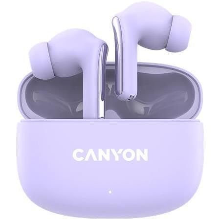 Sluchátka "OnGo 9", levandulová, TWS bezdrátová, Bluetooth 5.4, CANYON CNS-TWS9P