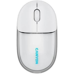 Myš "OnClick 24", bílá, bezdrátová, duální připojení, optická, CANYON CNS-CMSW24W