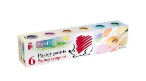 Temperová barva "Ježek", 6 různých pastelových barev, v kelímku, ICO 7270118005