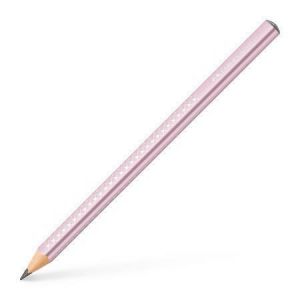 Grafitová tužka "Sparkle Jumbo", metalická růžová, B, trojhranná, FABER-CASTELL 111661
