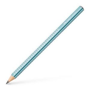 Grafitová tužka "Sparkle Jumbo", metalická modrá, B, trojhranná, FABER-CASTELL 111662