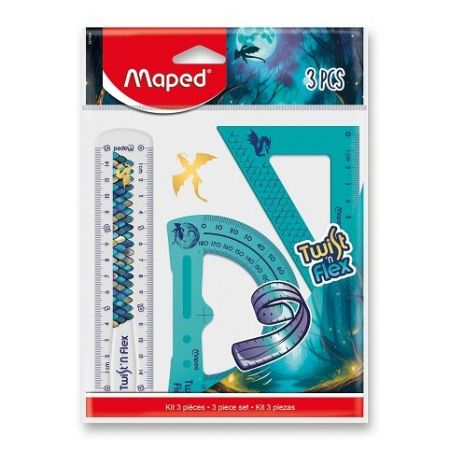 Sada rýsovacích potřeb Maped Twist‚n Flex Dragon - 3 ks