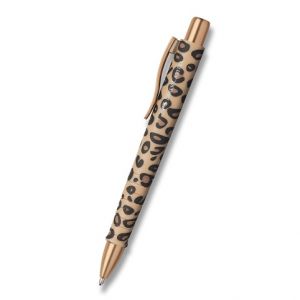Kuličkové pero Faber-Castell Poly Ball XB Leopard Editon - hnědá