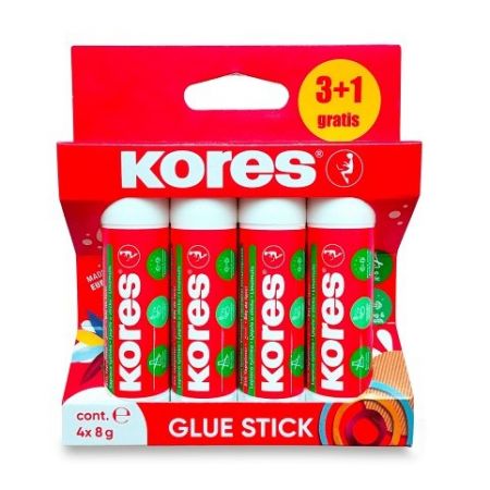 Lepicí tyčinka Kores - 8 g, blistr 3+1