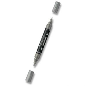 Akrylový popisovač Faber-Castell Multimark Metallic - 251, silver