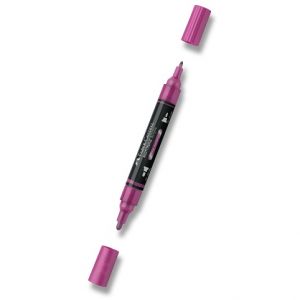 Akrylový popisovač Faber-Castell Multimark Metallic - 290, pink metallic