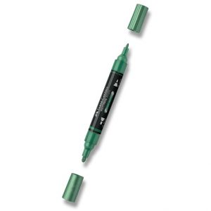 Akrylový popisovač Faber-Castell Multimark Metallic - 295, green metallic