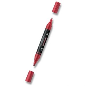 Akrylový popisovač Faber-Castell Multimark Metallic - 296, red metallic