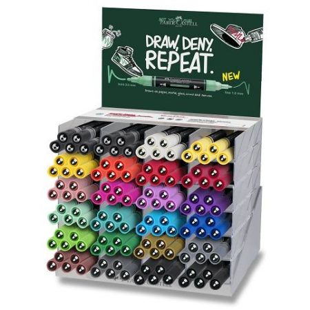 Akrylový popisovač Faber-Castell Multimark - stojánek, 120 ks