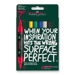 Akrylový popisovač Faber-Castell Multimark Basic - 6 ks