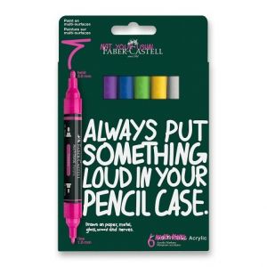 Akrylový popisovač Faber-Castell Multimark Vibrant - 6 ks