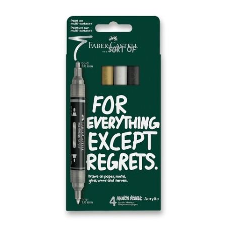 Akrylový popisovač Faber-Castell Multimark Classics - 4 ks