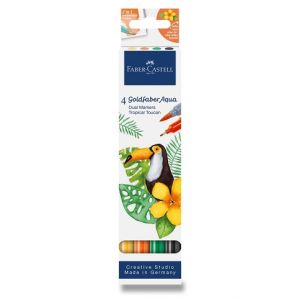 Popisovač Faber-Castell Goldfaber Aqua Dual Marker Tropical Tucan - 4 ks