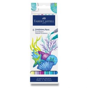 Popisovač Faber-Castell Goldfaber Aqua Dual Marker Seashell Symphony - 6 ks